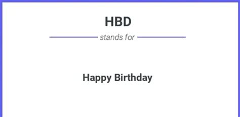 what does hbd stand for in texting|HBD .
